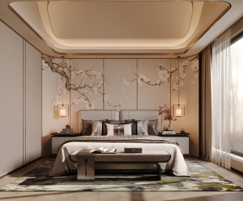 New Chinese Style Bedroom-ID:193625937