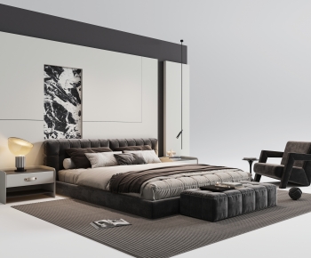 Modern Double Bed-ID:968770984