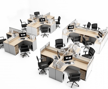 Modern Office Desk And Chair-ID:706774955