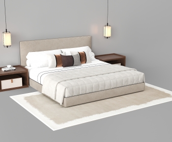 New Chinese Style Double Bed-ID:143981019