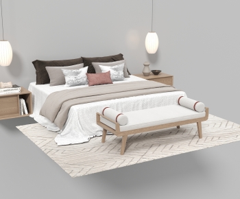 New Chinese Style Double Bed-ID:986701974