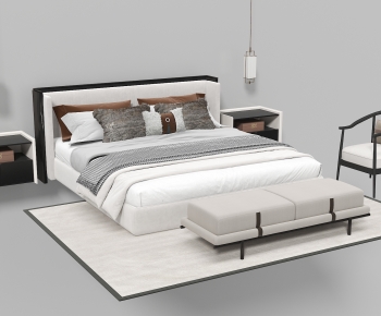 New Chinese Style Double Bed-ID:614856961