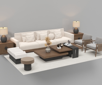 New Chinese Style Sofa Combination-ID:975975048