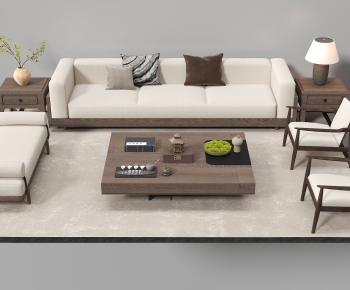 New Chinese Style Sofa Combination-ID:567853933