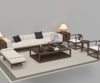 New Chinese Style Sofa Combination-ID:110944997