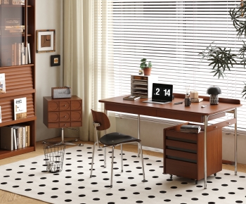 Modern Computer Desk And Chair-ID:124659552