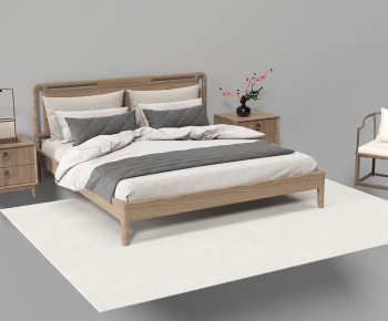 New Chinese Style Double Bed-ID:294161086