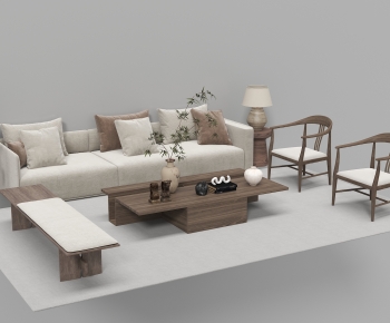 New Chinese Style Sofa Combination-ID:164155017