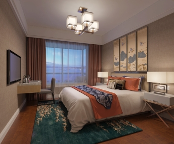 New Chinese Style Bedroom-ID:607346068