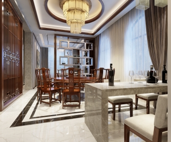 New Chinese Style Dining Room-ID:987015015