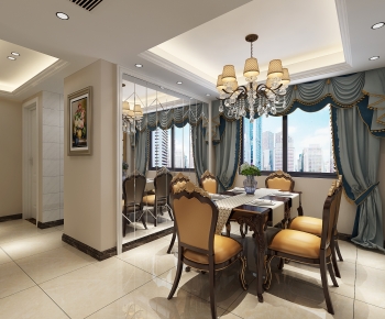 European Style Dining Room-ID:115295892