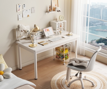 Modern Computer Desk And Chair-ID:872790106