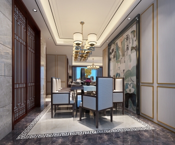 New Chinese Style Dining Room-ID:234946974