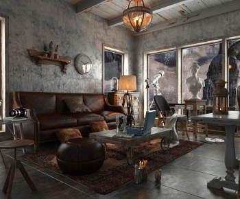 Industrial Style A Living Room-ID:211150881