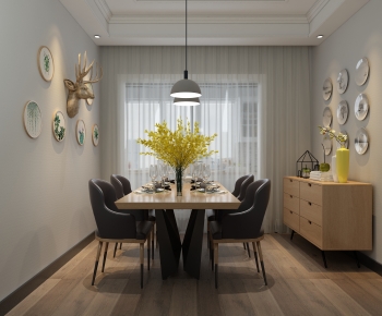 Nordic Style Dining Room-ID:691689015