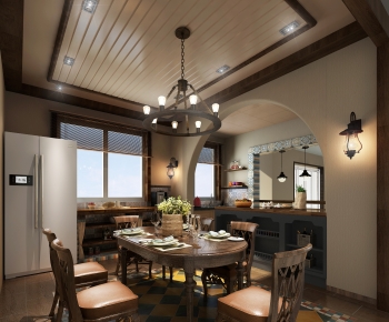 American Style Dining Room-ID:923964984