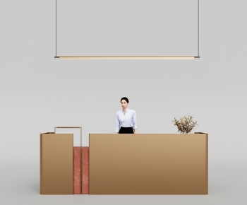 Modern Reception Desk-ID:646524913