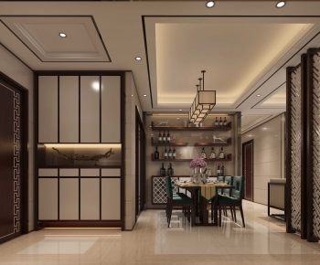 New Chinese Style Dining Room-ID:210660932