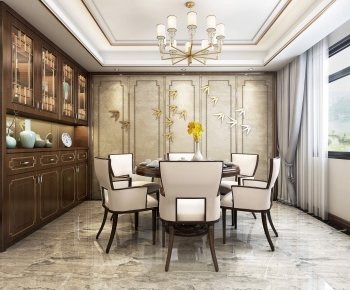 New Chinese Style Dining Room-ID:705041895