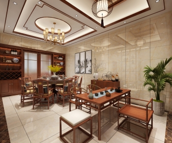 New Chinese Style Dining Room-ID:679100992