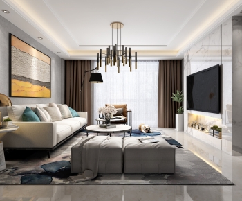 Modern A Living Room-ID:974040029