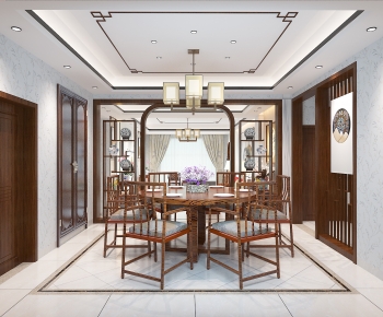 New Chinese Style Dining Room-ID:237803945