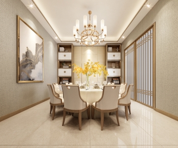 New Chinese Style Dining Room-ID:681646111