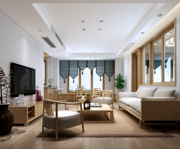 New Chinese Style A Living Room-ID:138274917