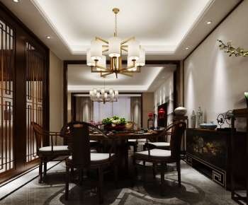 New Chinese Style Dining Room-ID:473944902