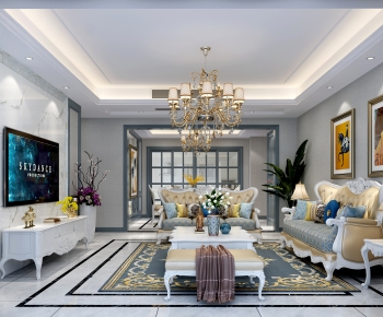 European Style A Living Room-ID:784781038