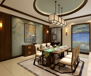 New Chinese Style Dining Room-ID:353797913