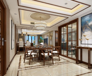 New Chinese Style Dining Room-ID:968050966