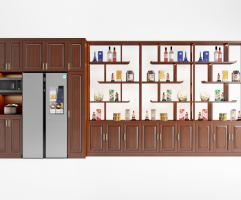 New Chinese Style Wine Cabinet-ID:338929896