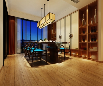 New Chinese Style Dining Room-ID:692398078