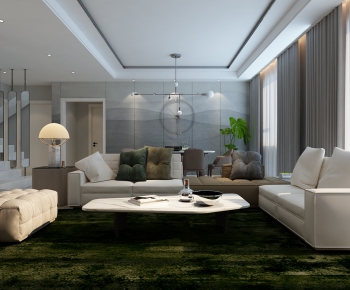 Modern A Living Room-ID:340910046