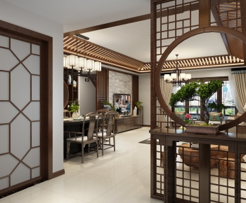 New Chinese Style A Living Room-ID:635307078