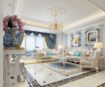 European Style A Living Room-ID:627862936