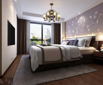 New Chinese Style Bedroom-ID:599199064