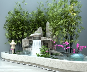 New Chinese Style Rockery Waterscape-ID:364151049