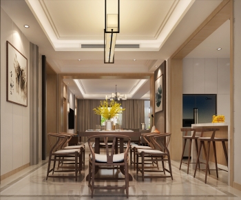 New Chinese Style Dining Room-ID:982846029