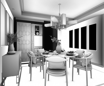 New Chinese Style Dining Room-ID:375236031