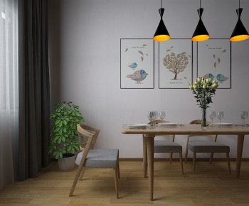 Nordic Style Dining Table And Chairs-ID:118360045