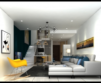 Modern A Living Room-ID:657798058