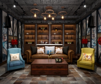 Industrial Style Audiovisual Room-ID:141273988