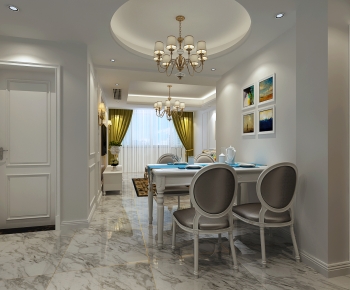 Simple European Style Dining Room-ID:248730907