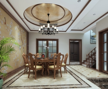 New Chinese Style Dining Room-ID:542439948