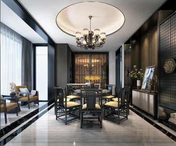 New Chinese Style Dining Room-ID:148239171