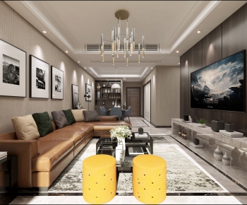 Modern A Living Room-ID:673327922