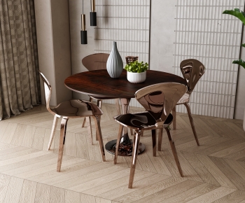 Nordic Style Dining Table And Chairs-ID:122530582