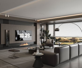 Modern A Living Room-ID:386342053